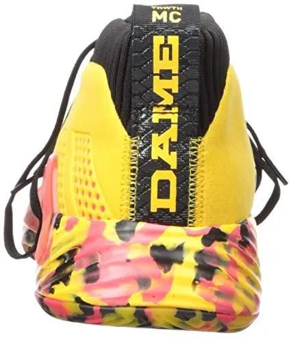 adidas Men's Dame 5, Bold Gold/Shock red/Black, 12.5 M US