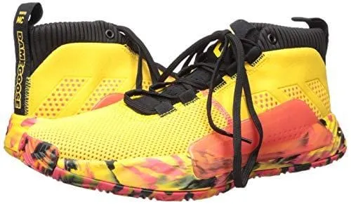 adidas Men's Dame 5, Bold Gold/Shock red/Black, 12.5 M US