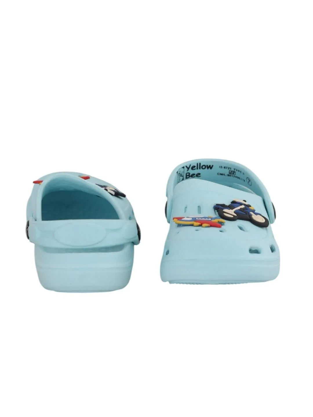 Airplane and Bike-Themed Clogs with Fun Cartoon Design for Boys