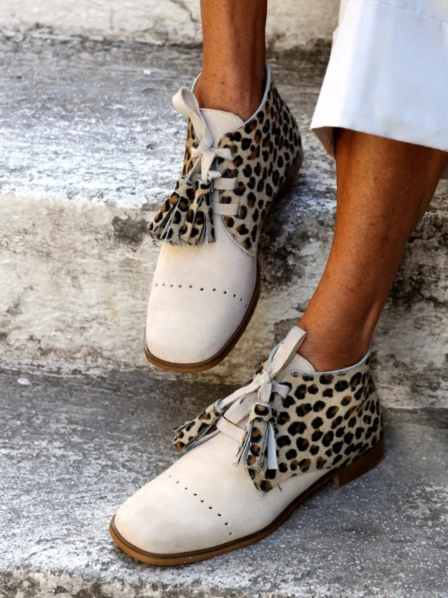 Bold Leopard Creme Boots
