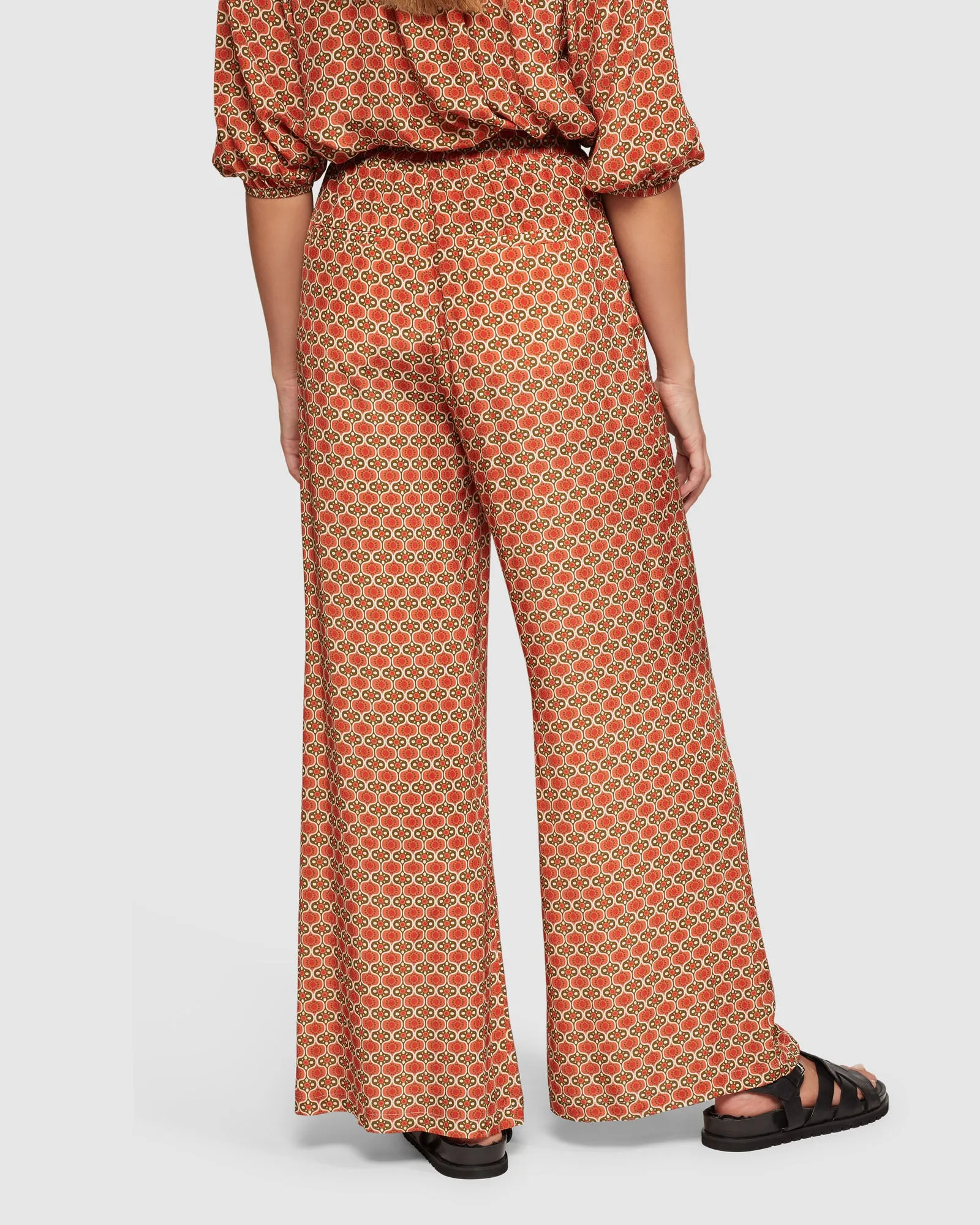 Chantel Geo Print Wide Leg Pants