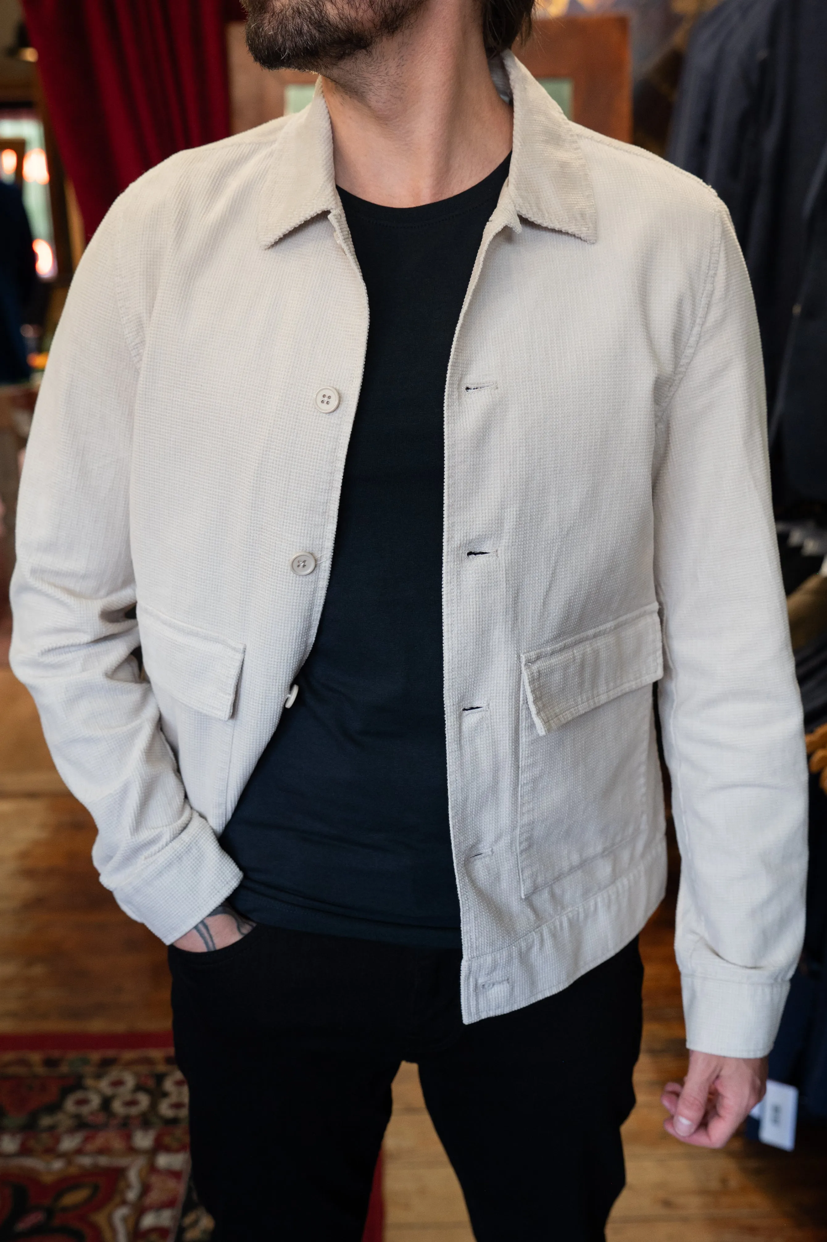 Chateau Gray Cord Jacket Casual Look
