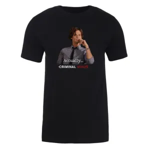 Criminal Minds Spencer Reid Actually... Adult Short Sleeve T-Shirt 2