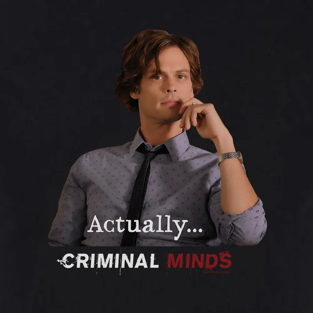 Criminal Minds Spencer Reid Actually... Adult Short Sleeve T-Shirt 2