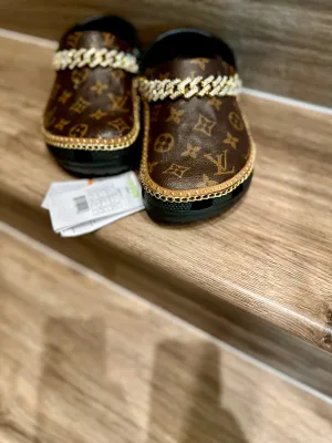 Designer Crocs LV