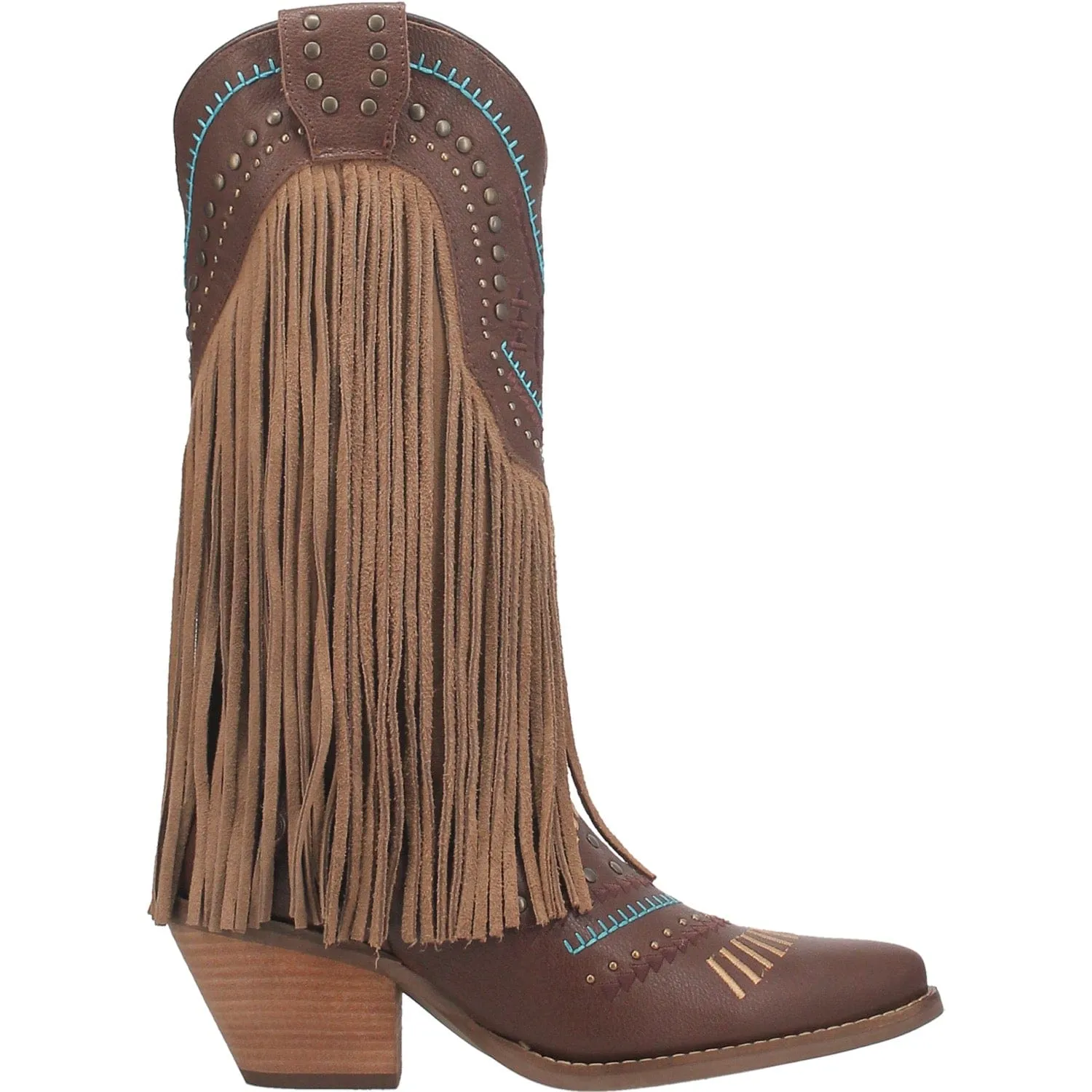 Dingo Women's #Gypsy Brown Fringe Western Boots DI 737