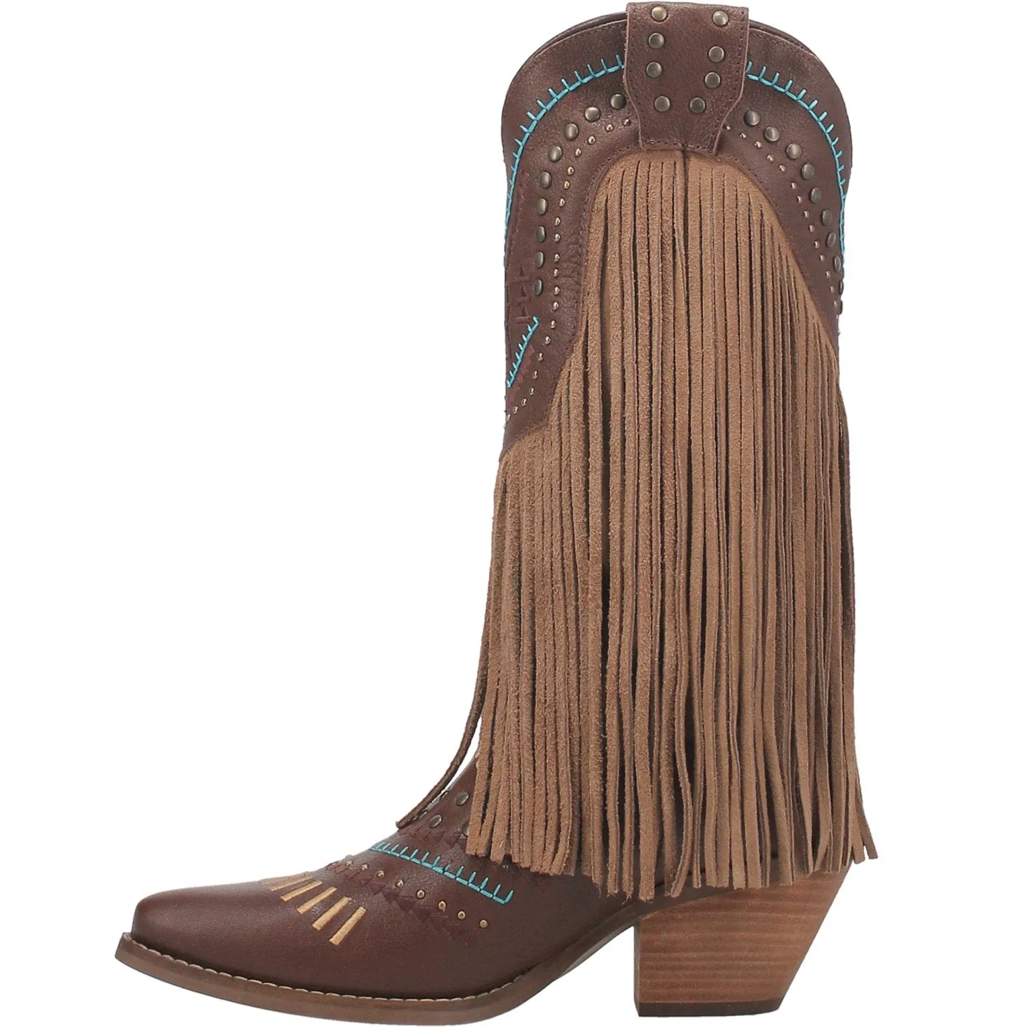 Dingo Women's #Gypsy Brown Fringe Western Boots DI 737
