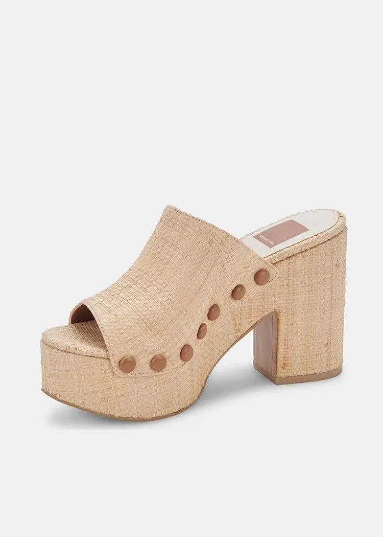 Dolce Vita Laisha Platinum Distressed Leather Sandal