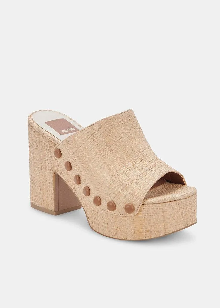 Dolce Vita Laisha Platinum Distressed Leather Sandal