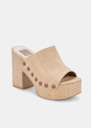 Dolce Vita Laisha Platinum Distressed Leather Sandal