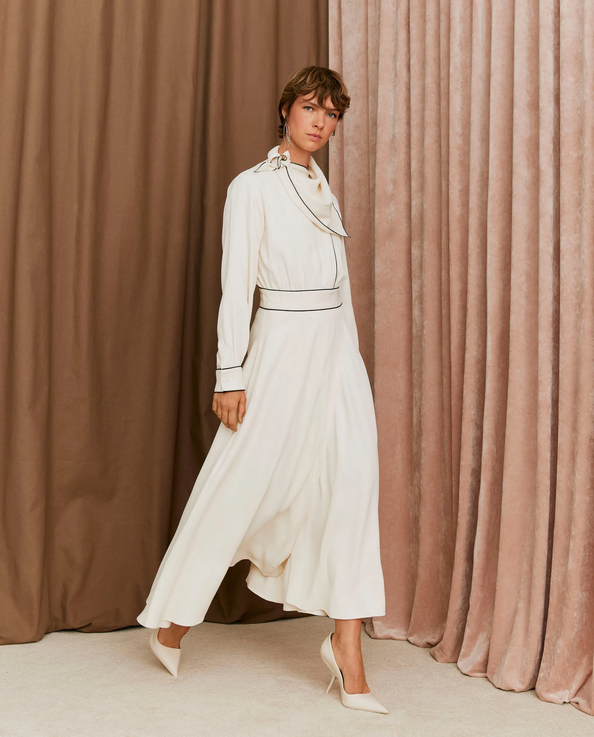 ERIN | Vestido midi manga larga