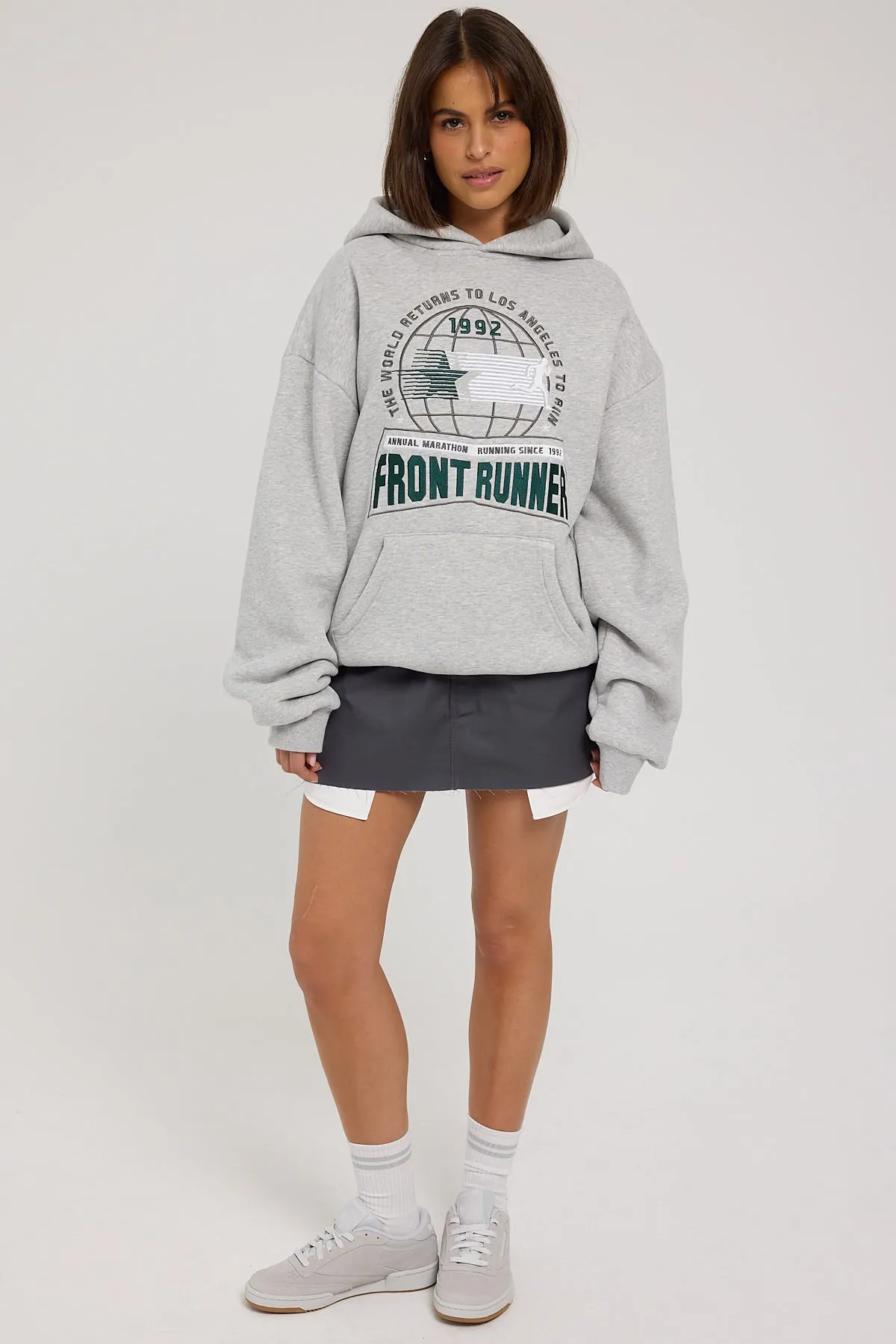 Front Runner LA Marathon Hoodie Grey Marle