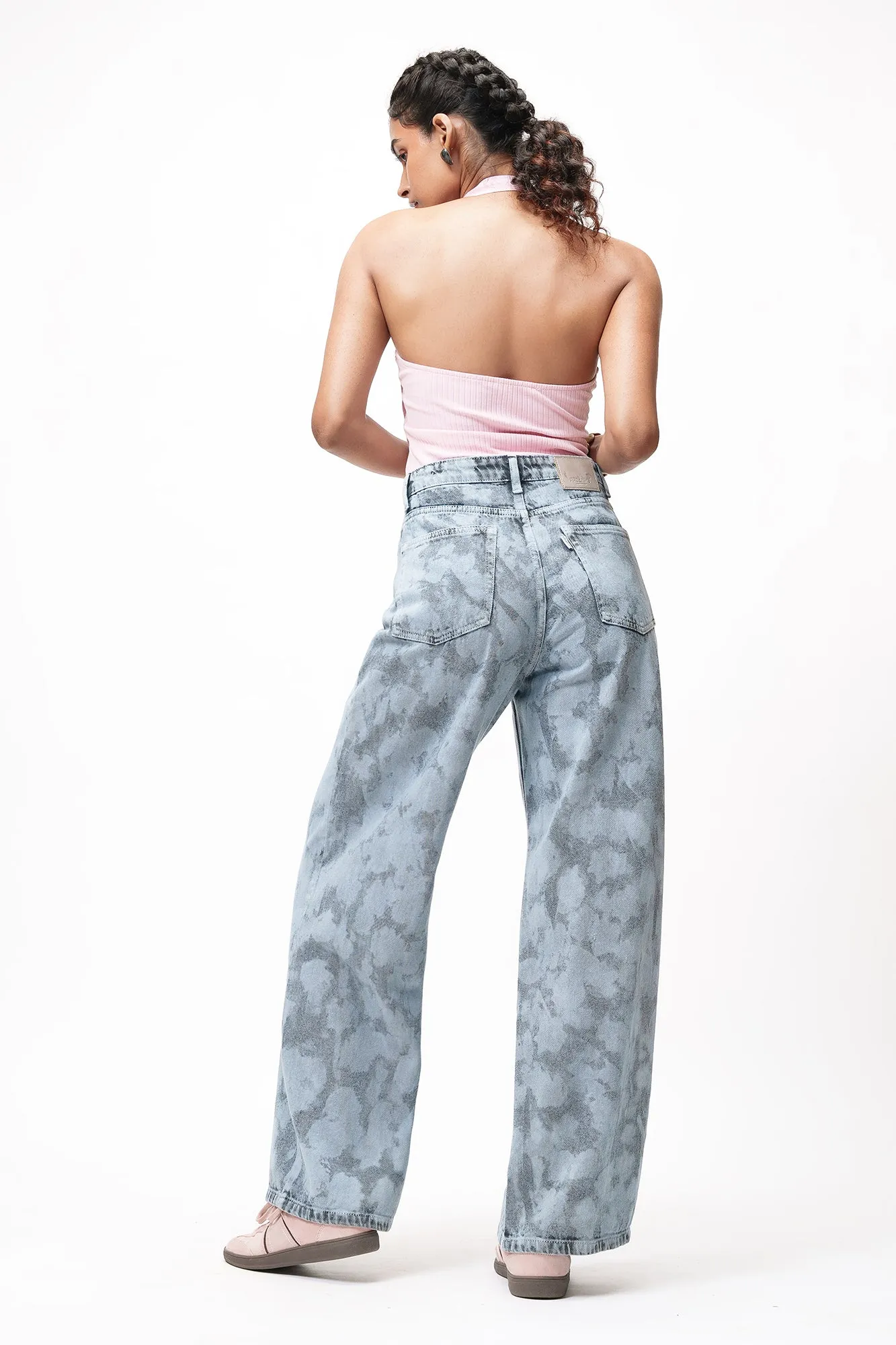 Icy Camo Baggy Straight Jeans