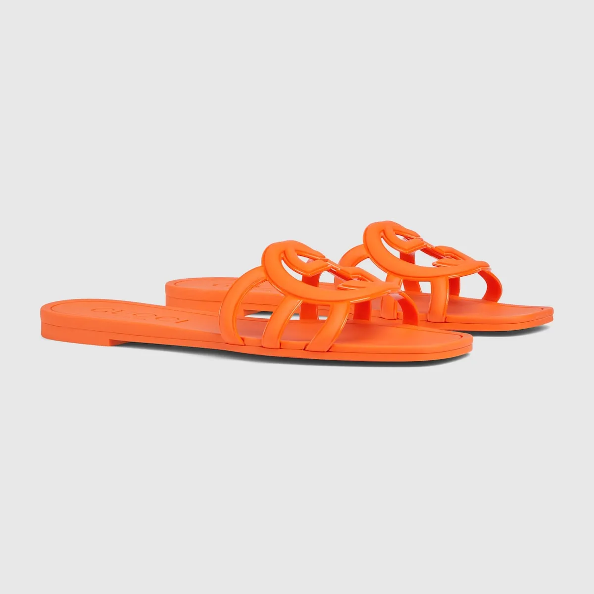 Interlocking rubber G slide sandal