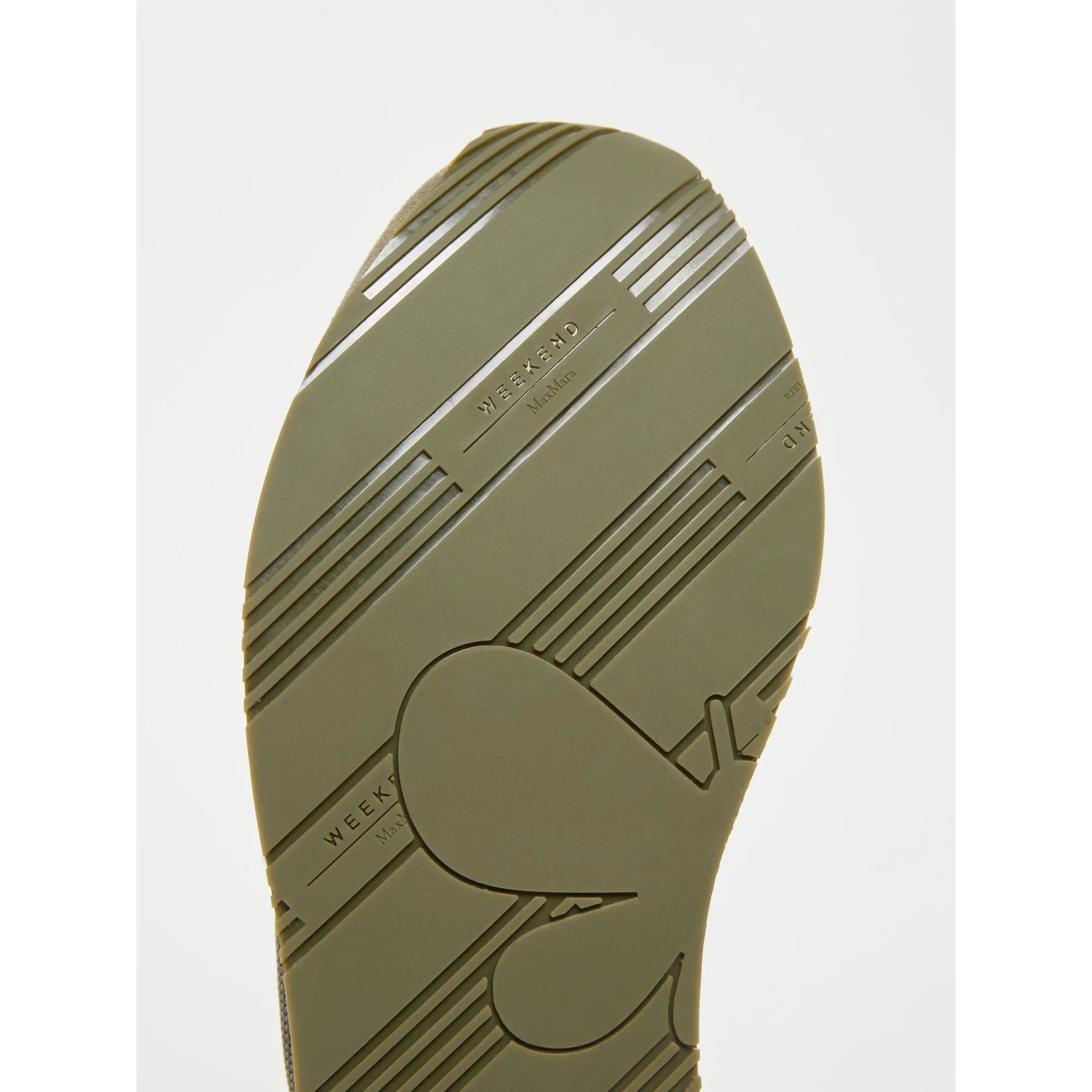 kaki low-top lace-up sneakers