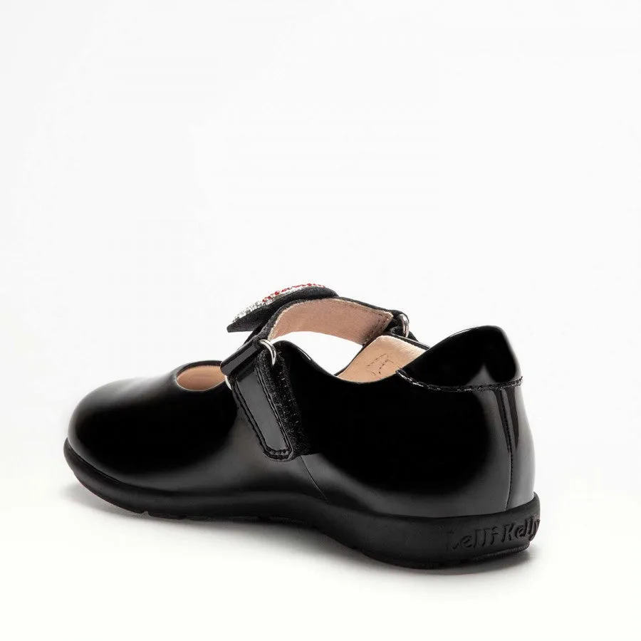 Lelli Kelly  BRITE 8144 G Fitting BLACK  Patent Rainbow Shoe with changeable straps