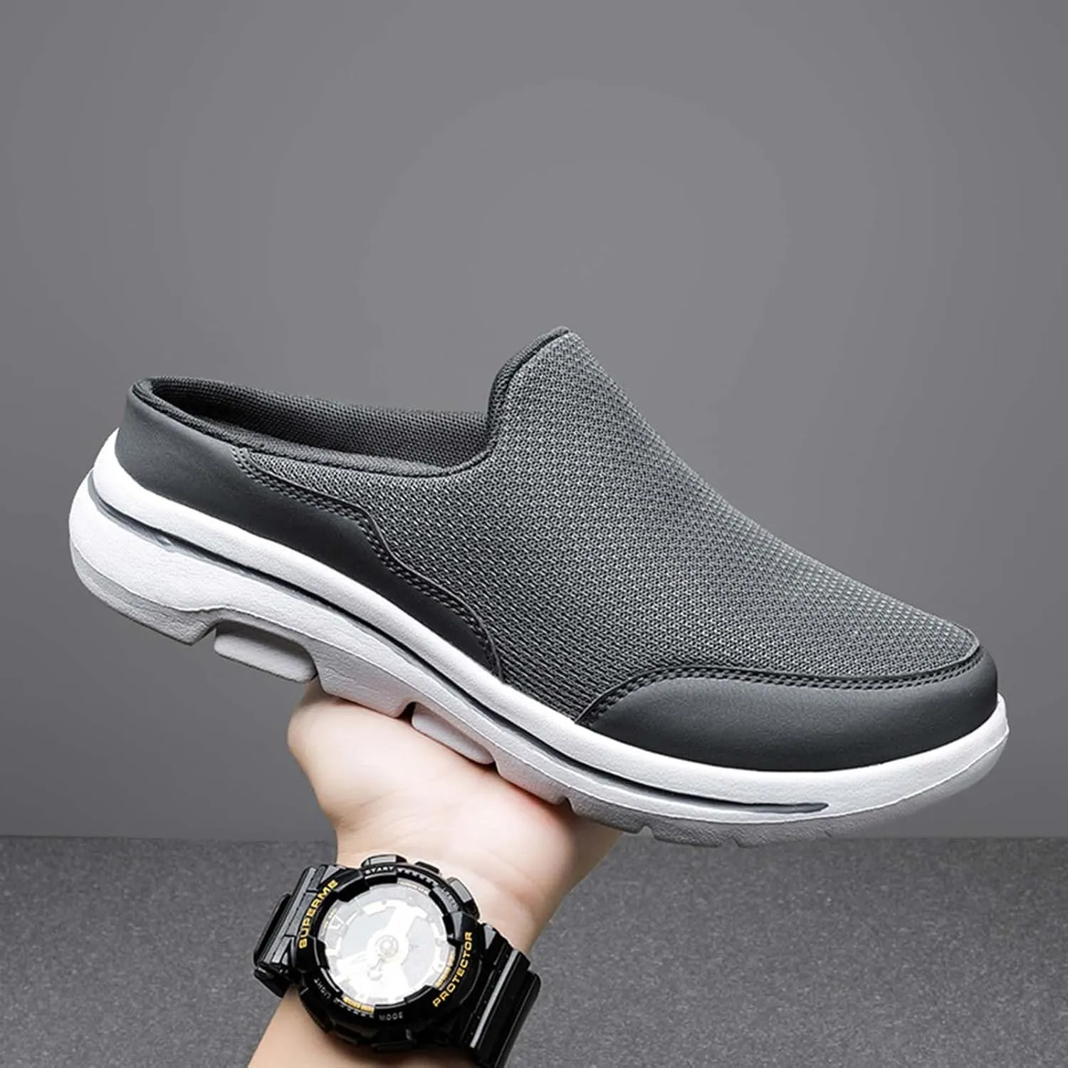 Men's Reathable Stretch Canvas Shoes Lightweight Breathable Walking Shoe Gym Tennis Business Formal Dress Shoes