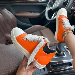 New Trendy Candy Color Ladies Low-حذاء رياضي نسائي