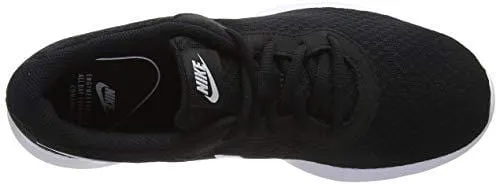 Nike Womens Tanjun Running Sneaker Black/White 8