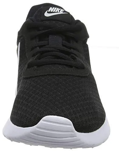Nike Womens Tanjun Running Sneaker Black/White 8