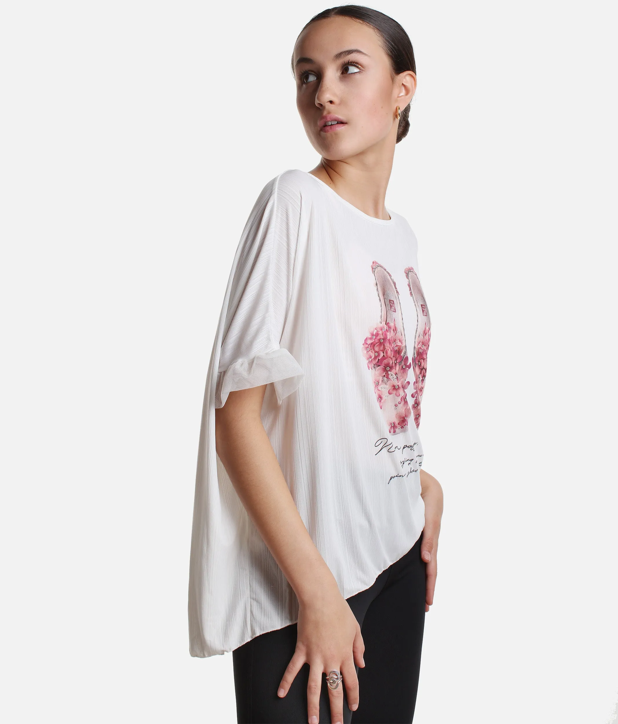 Pointe Shoes Batwing Top - 0089