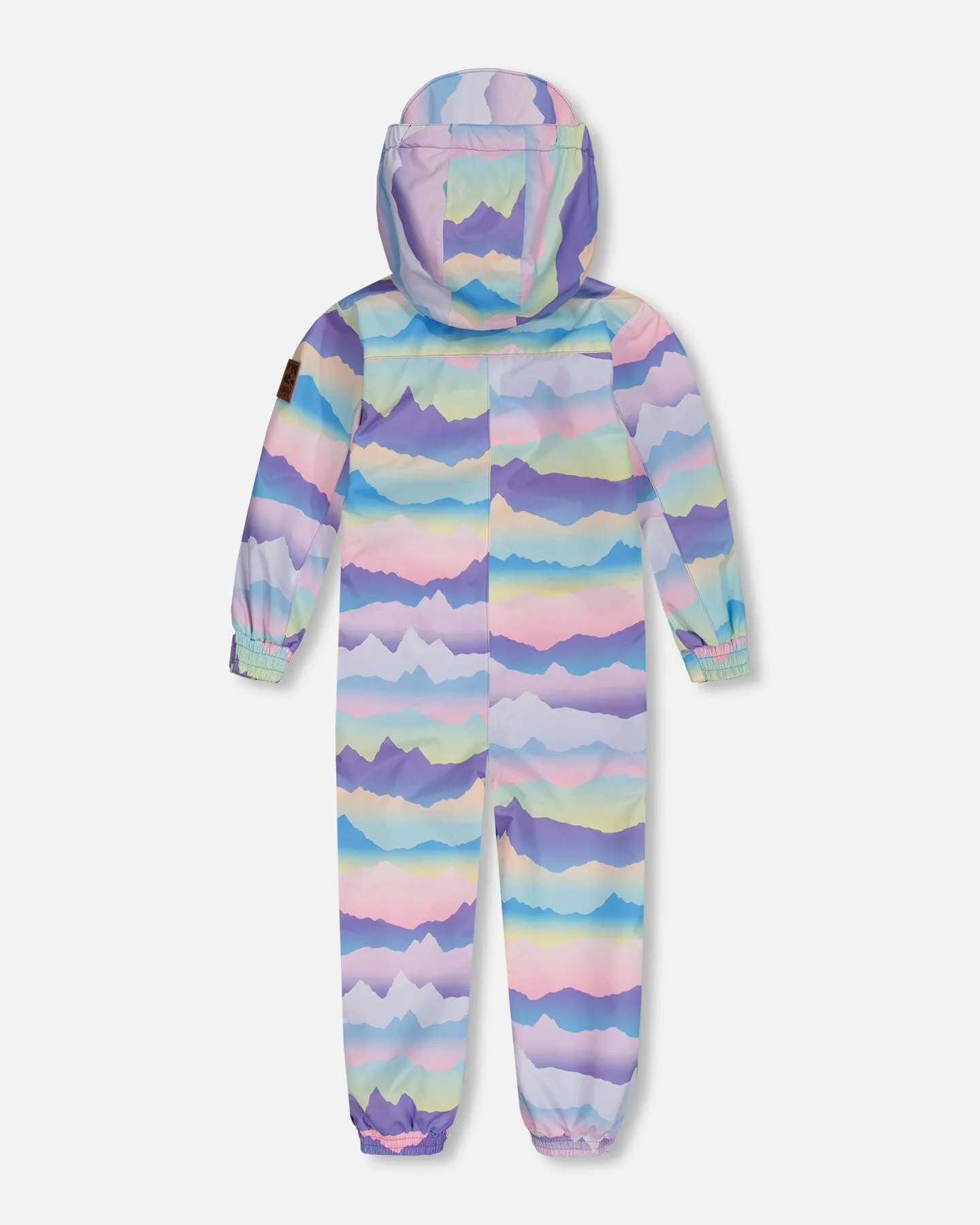 Printed Mid-Season One-Piece Outerwear Mauve And Blue, Pink Mountain