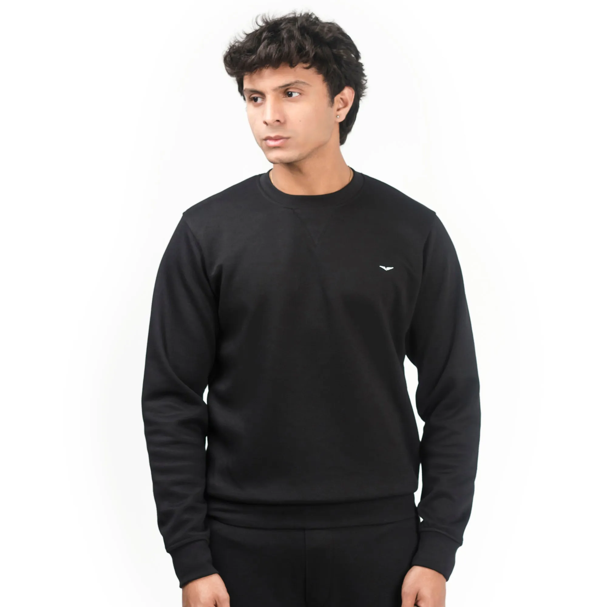 Ribbed Black Sweatshirt