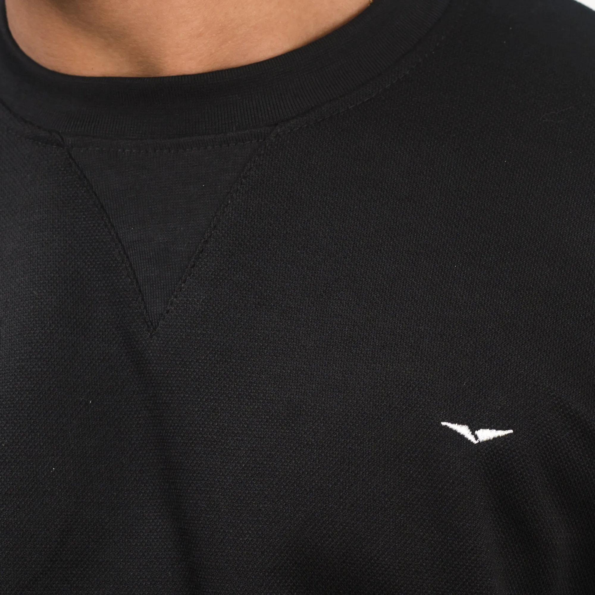 Ribbed Black Sweatshirt
