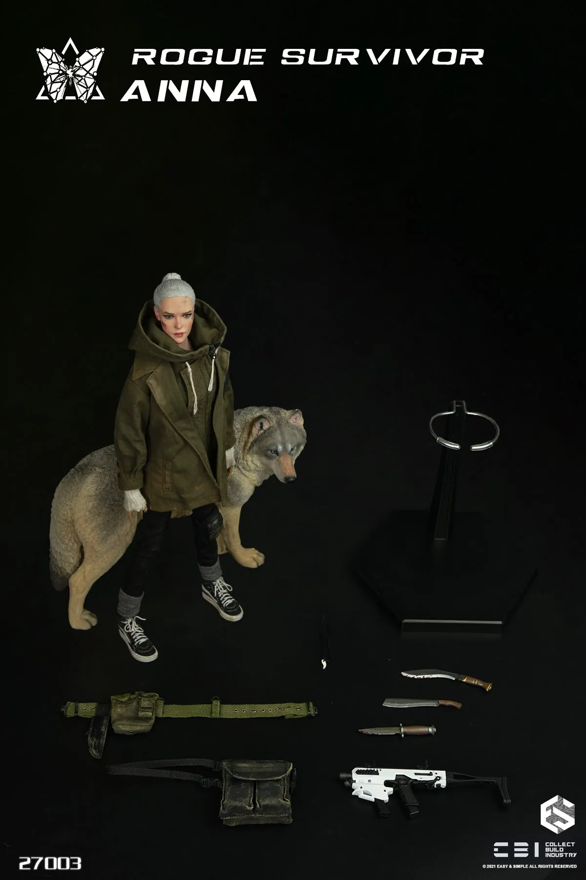 Rogue Survivor Anna - Weathered Black Shoes w/Pegs