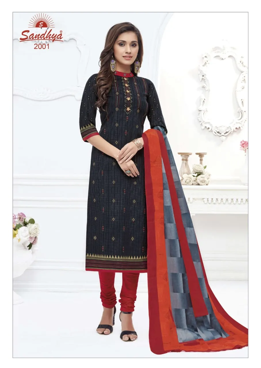 Sandhya Print Presents Odhani Cotton Casual Wear Salwar Suits