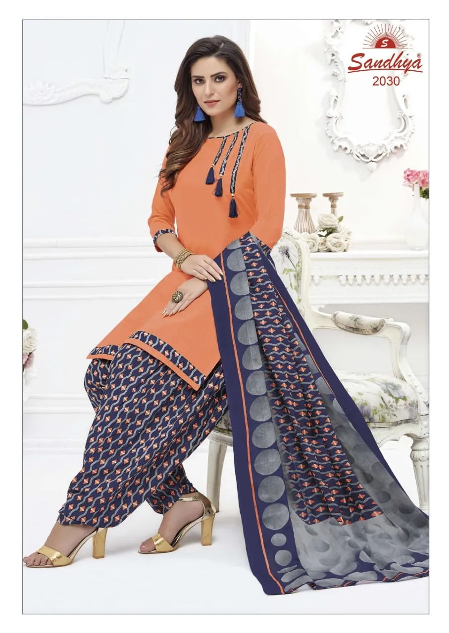 Sandhya Print Presents Odhani Cotton Casual Wear Salwar Suits
