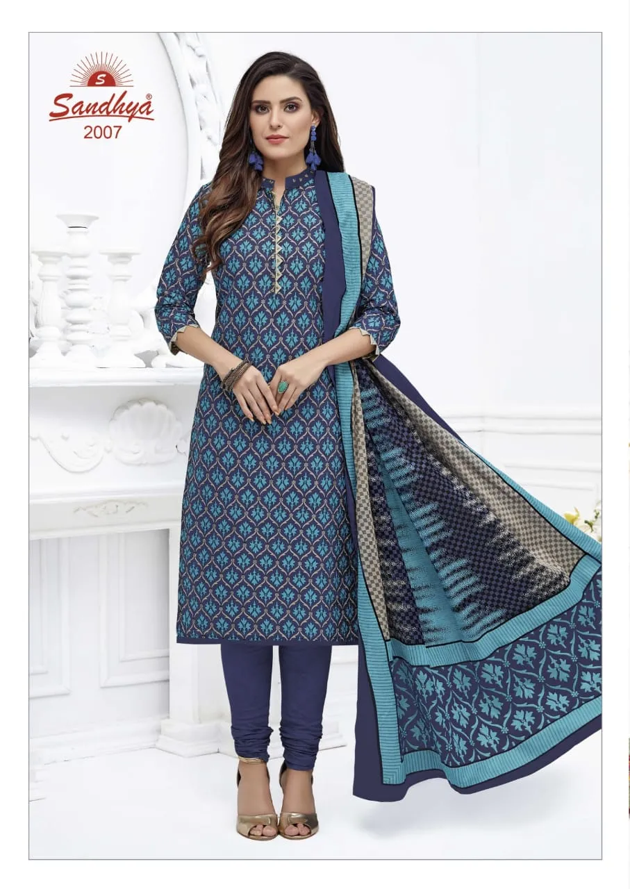 Sandhya Print Presents Odhani Cotton Casual Wear Salwar Suits