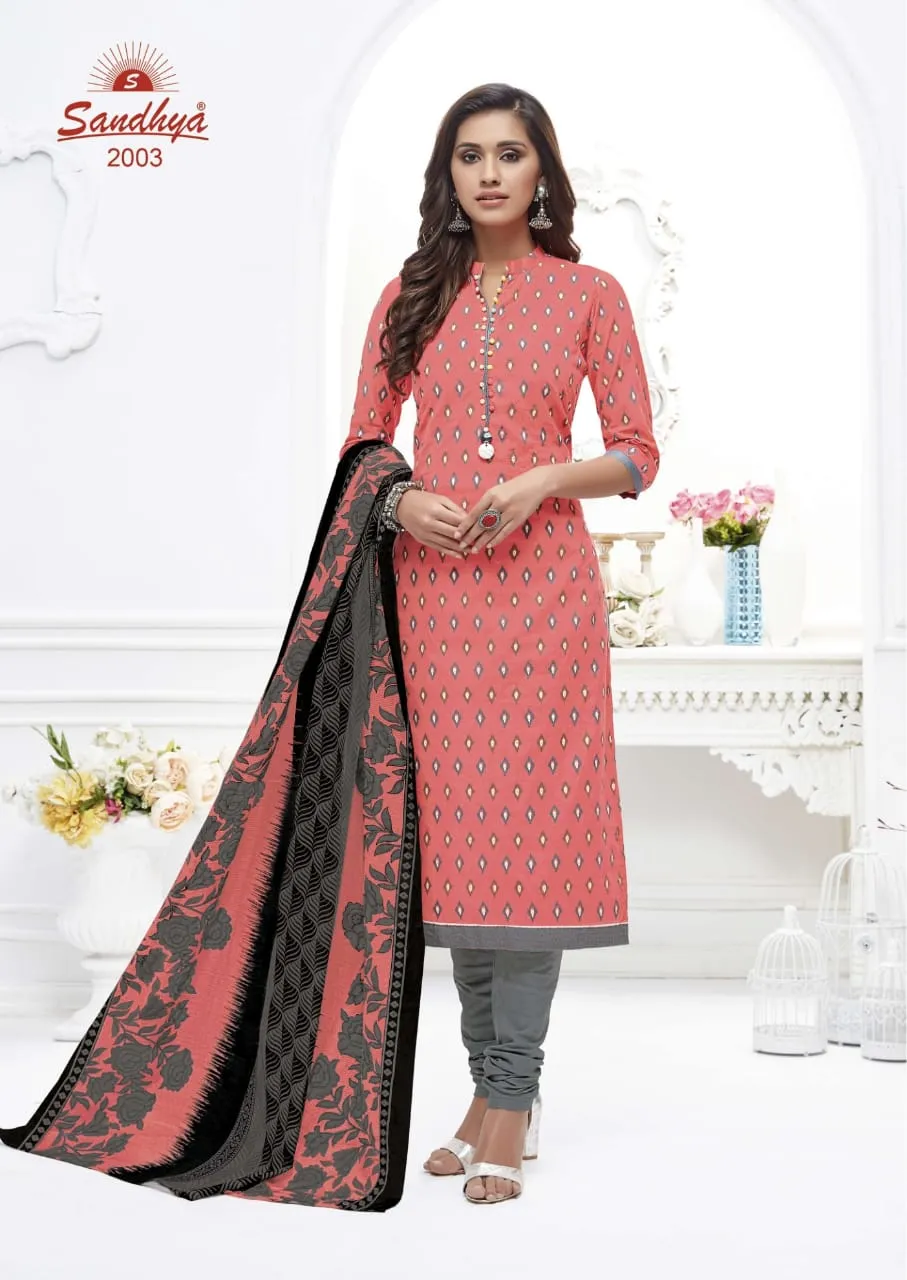 Sandhya Print Presents Odhani Cotton Casual Wear Salwar Suits