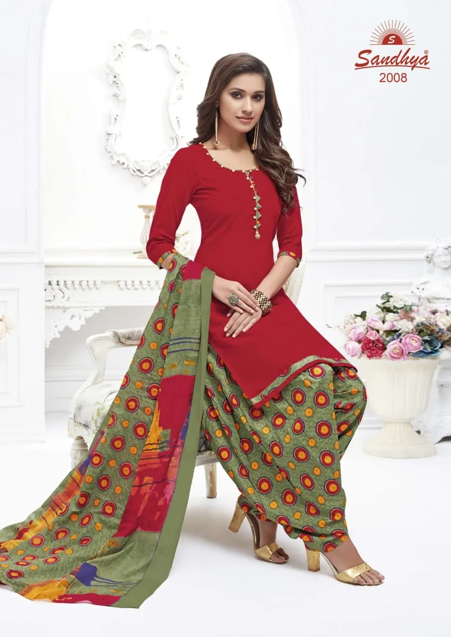 Sandhya Print Presents Odhani Cotton Casual Wear Salwar Suits