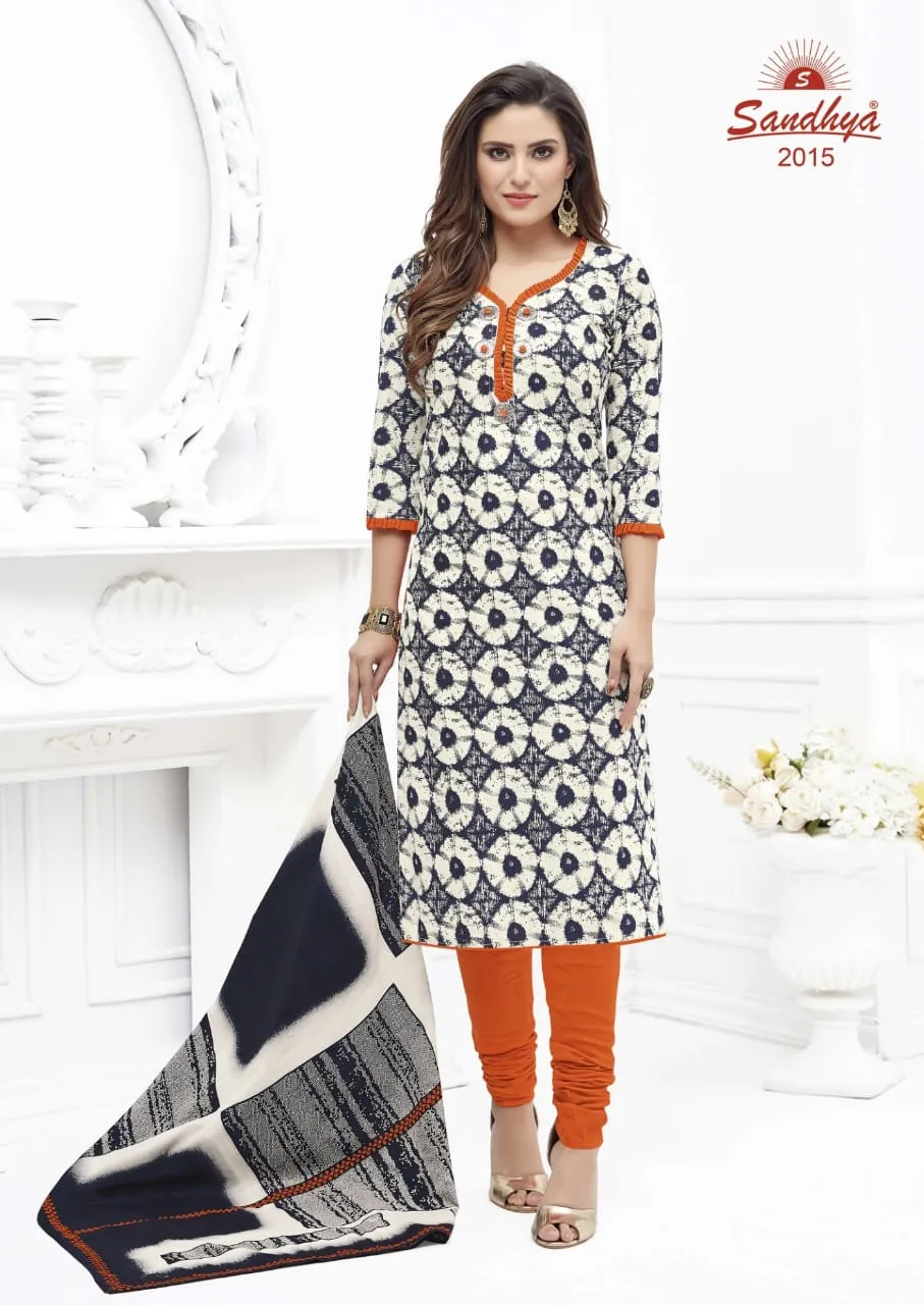Sandhya Print Presents Odhani Cotton Casual Wear Salwar Suits