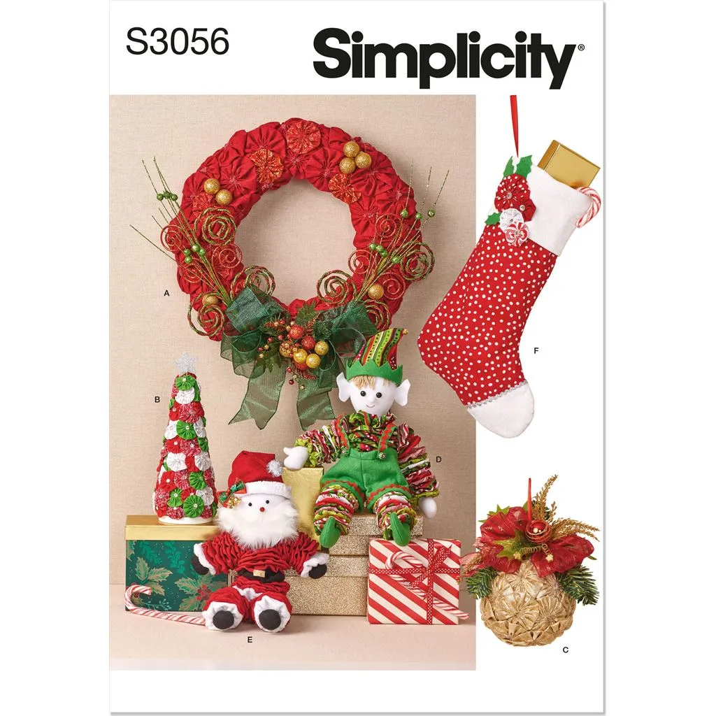 Simplicity Sewing Pattern S3056 Holiday Crafts