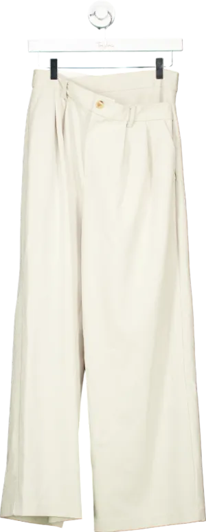 Sunder Market Cream Wide Leg Trousers UK M