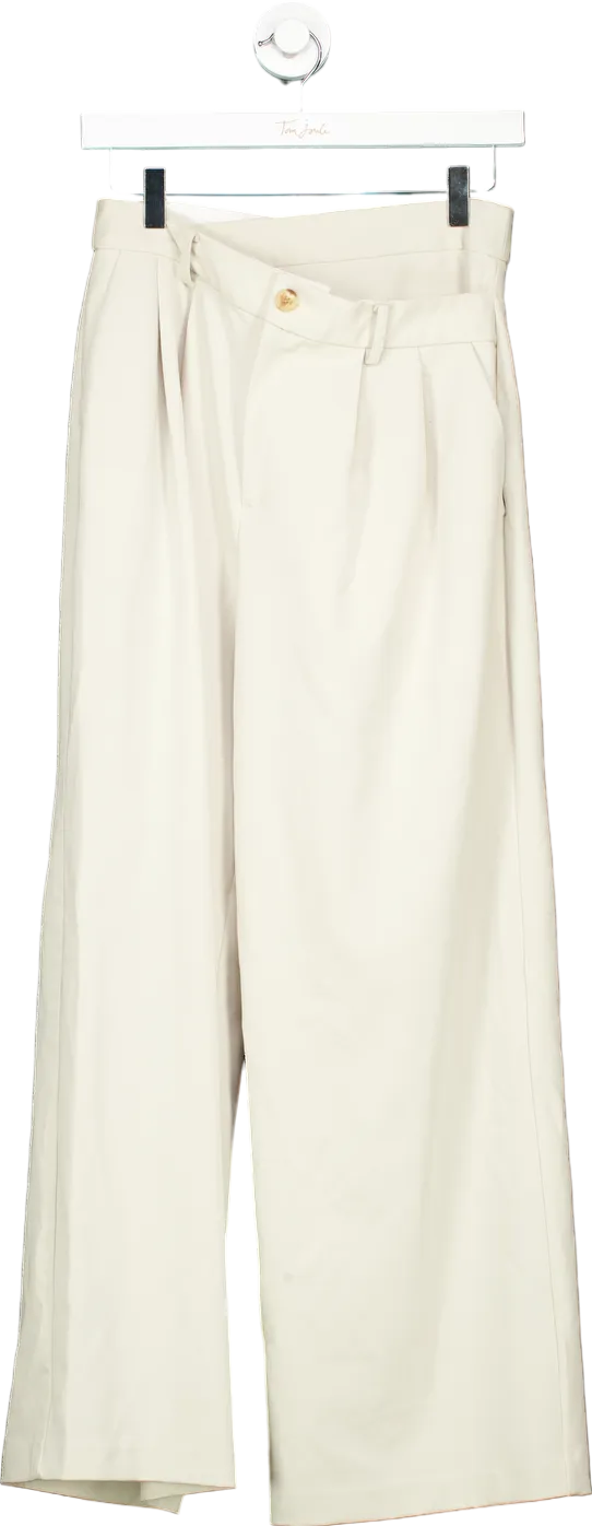 Sunder Market Cream Wide Leg Trousers UK M