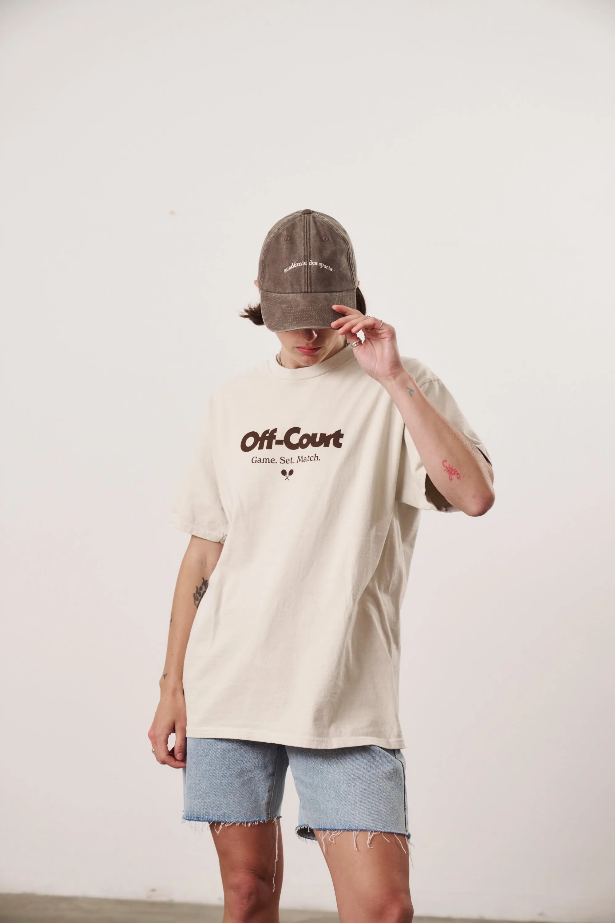 Vice 84 'Acadmie des Sports' Washed Cap - Brown