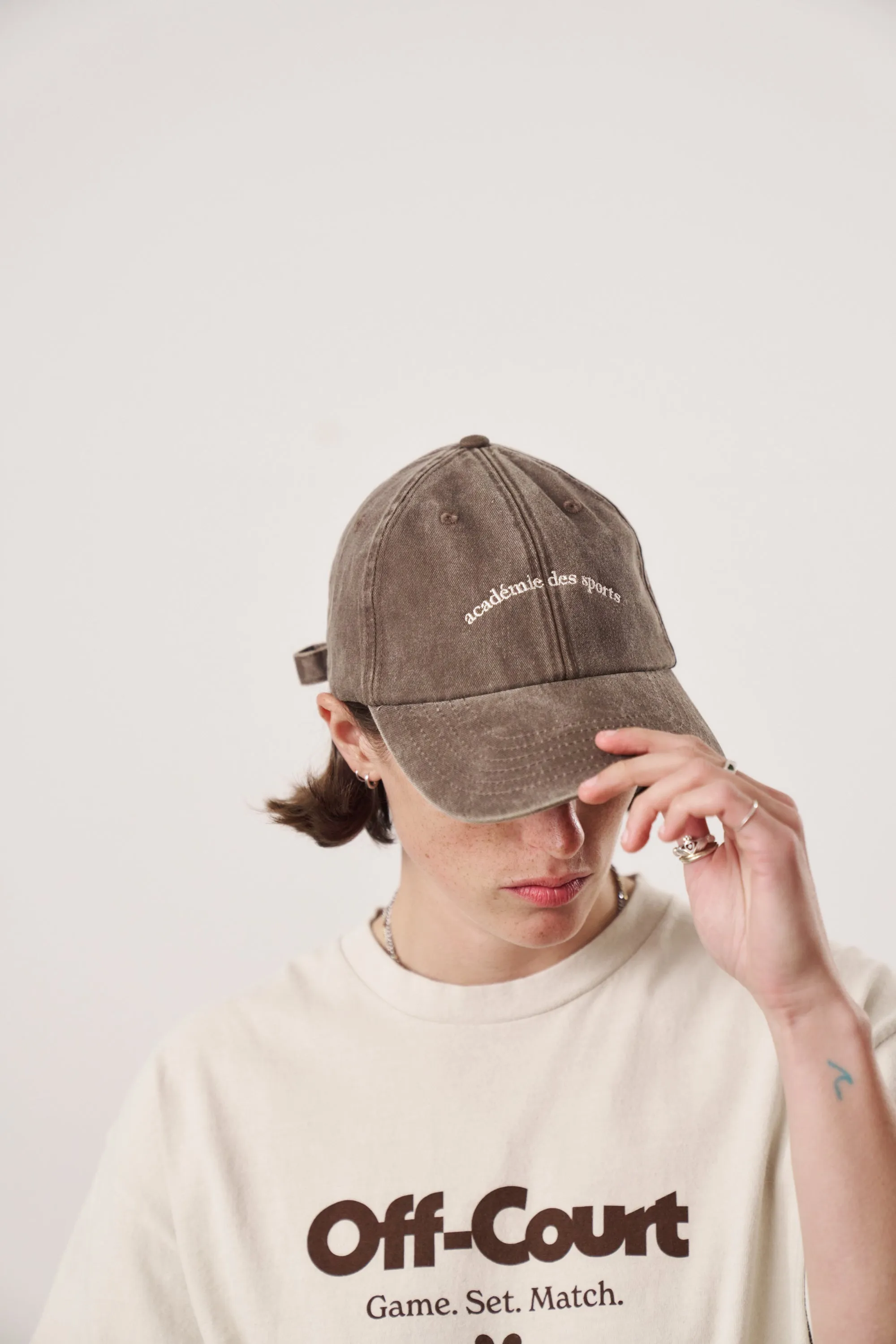 Vice 84 'Acadmie des Sports' Washed Cap - Brown