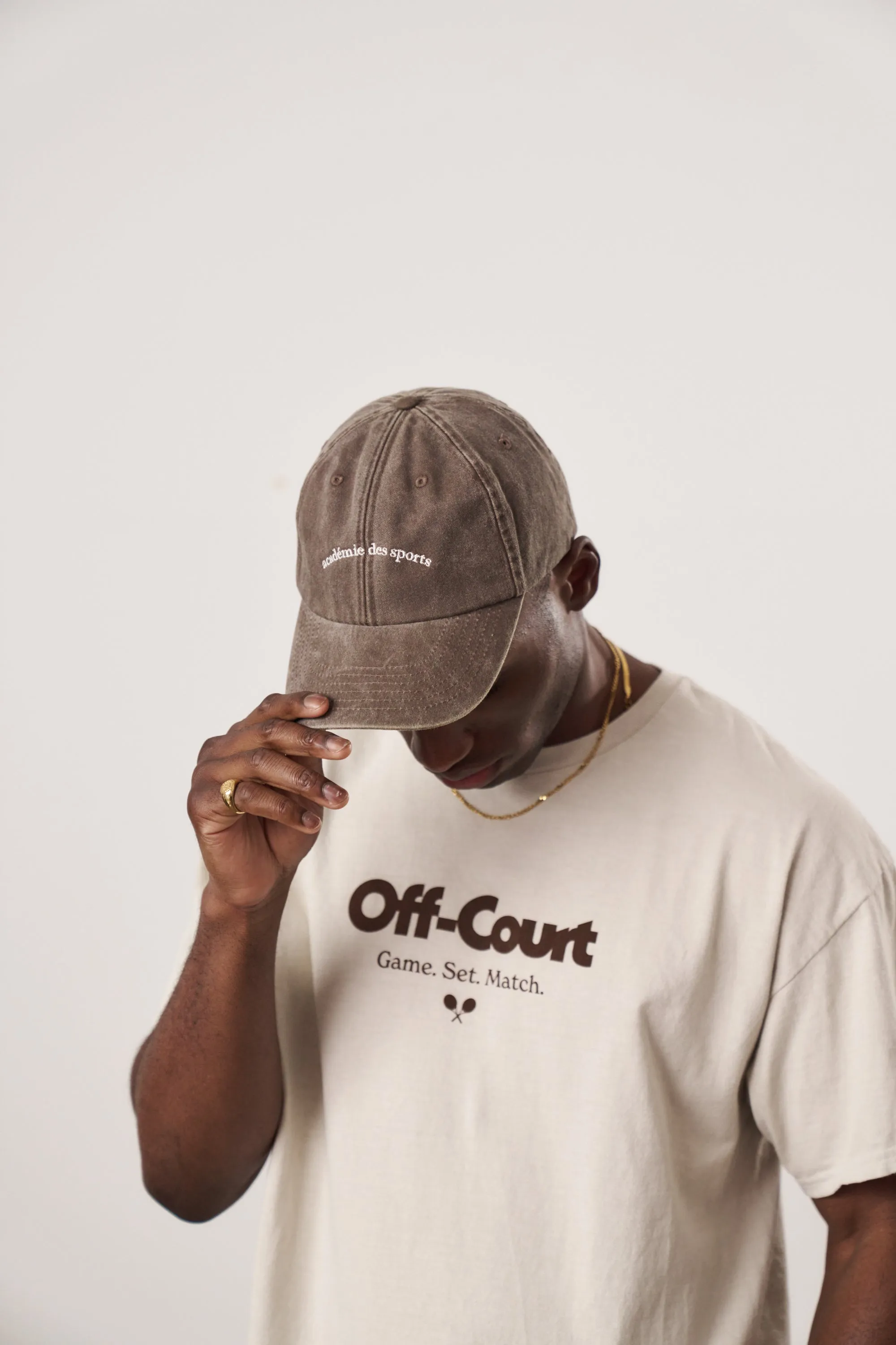 Vice 84 'Acadmie des Sports' Washed Cap - Brown