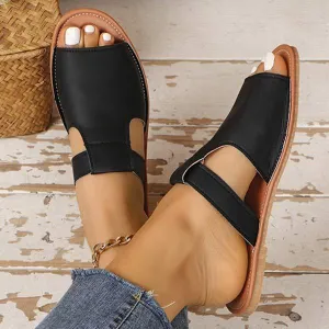 Women's Monochromatic Peep Toe Sandals 74474533C